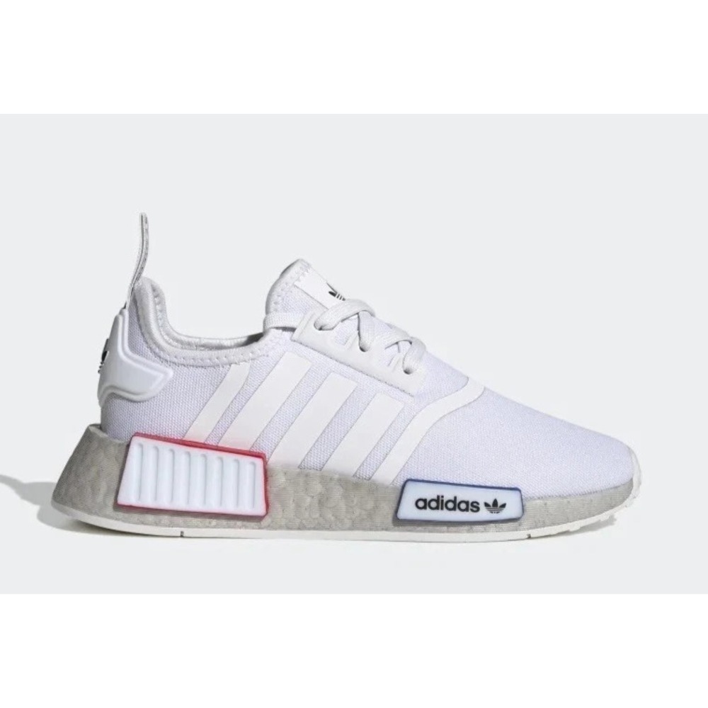 Big Kids Size 4- Adidas NMD_R1 J White Running Athletic Shoes GY4279 NEW